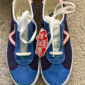 Vans Navy and Pink Low-Tops